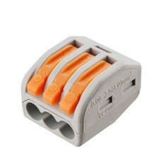 100 Pcs Lever Connectors Nuts 3 Conductor Combination Compact Wire Connectors...