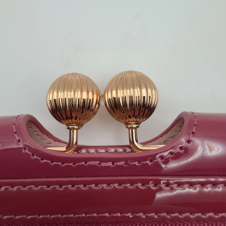 Cartera sin asas Ted Baker London Bobble charol diseñador oro rosa Foto 4 de 4