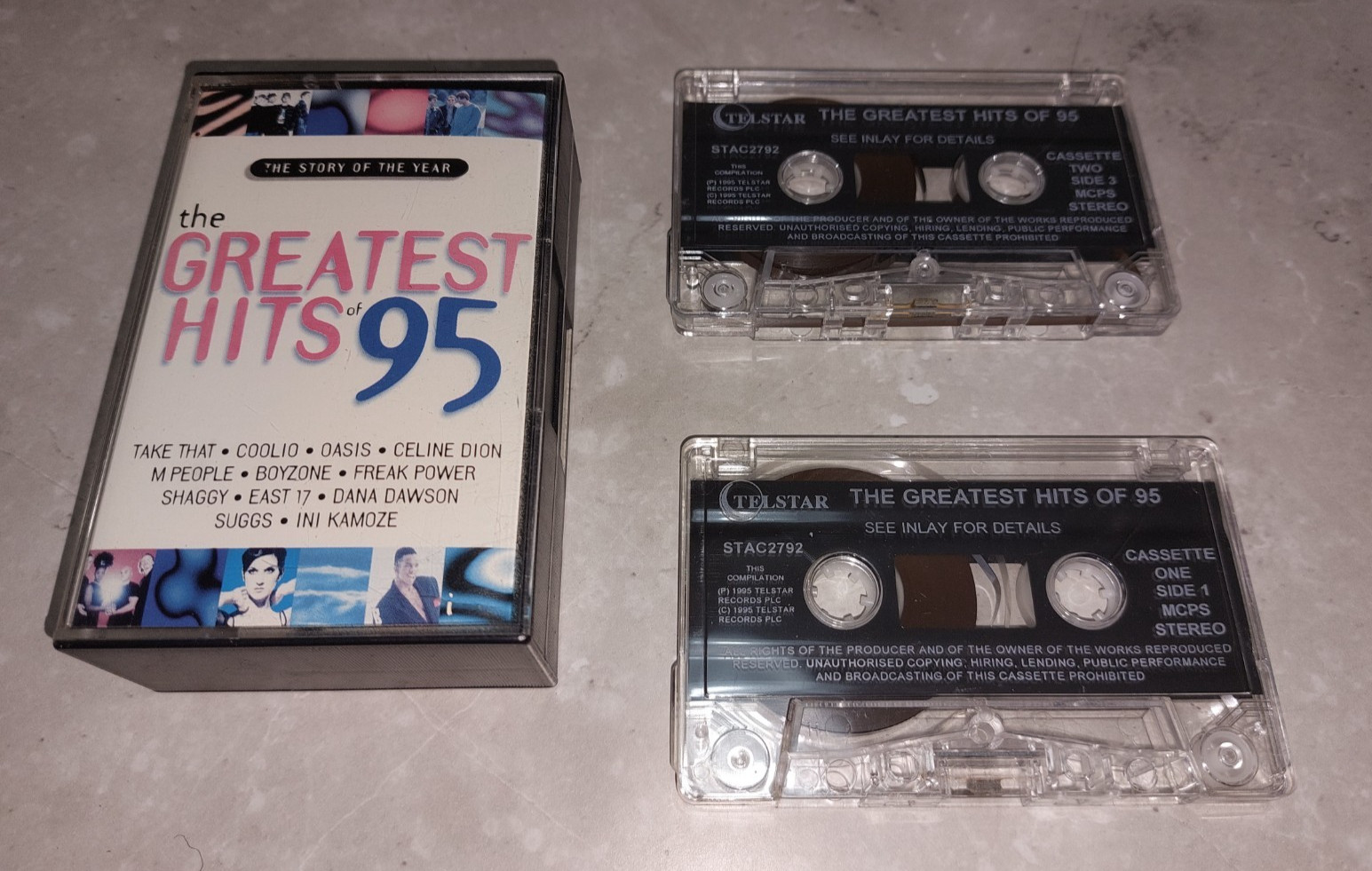 Various – The Greatest Hits Of 95 ~ 2 x Cassette Album Excellent Telstar