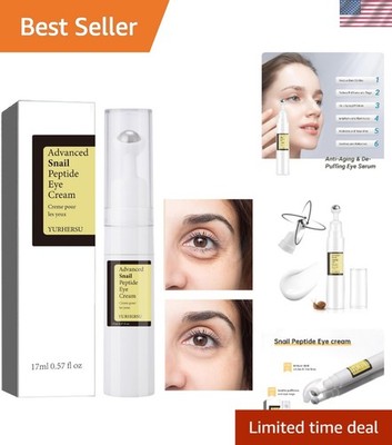 Hydrating Snail Mucin Eye Cream - 73% Formula with Massaging Roller, 0.57 fl oz