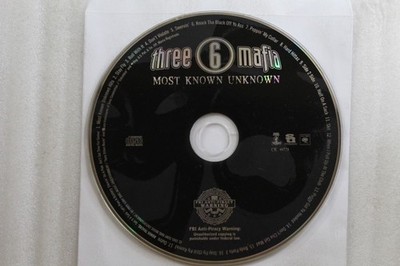 Three 6 Mafia Most Known Unknown CD