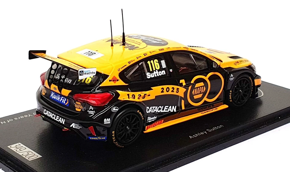 Spark escala 1/43 UK027 - NAPA Ford Focus BTCC 2025 #116 ganador carrera 2 Thruxton Foto 2 de 4