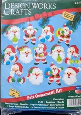 Design Works Santa Fun 5321 Felt Ornament Kit 