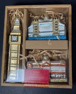 M&S Marks and Spencer London Ornament Set London Big Ben Buckingham NIB Sealed