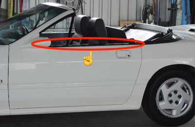 MAZDA GENUINE OEM 88-91 RX-7 RX7 Convertible DOOR WINDOW WEATHER
