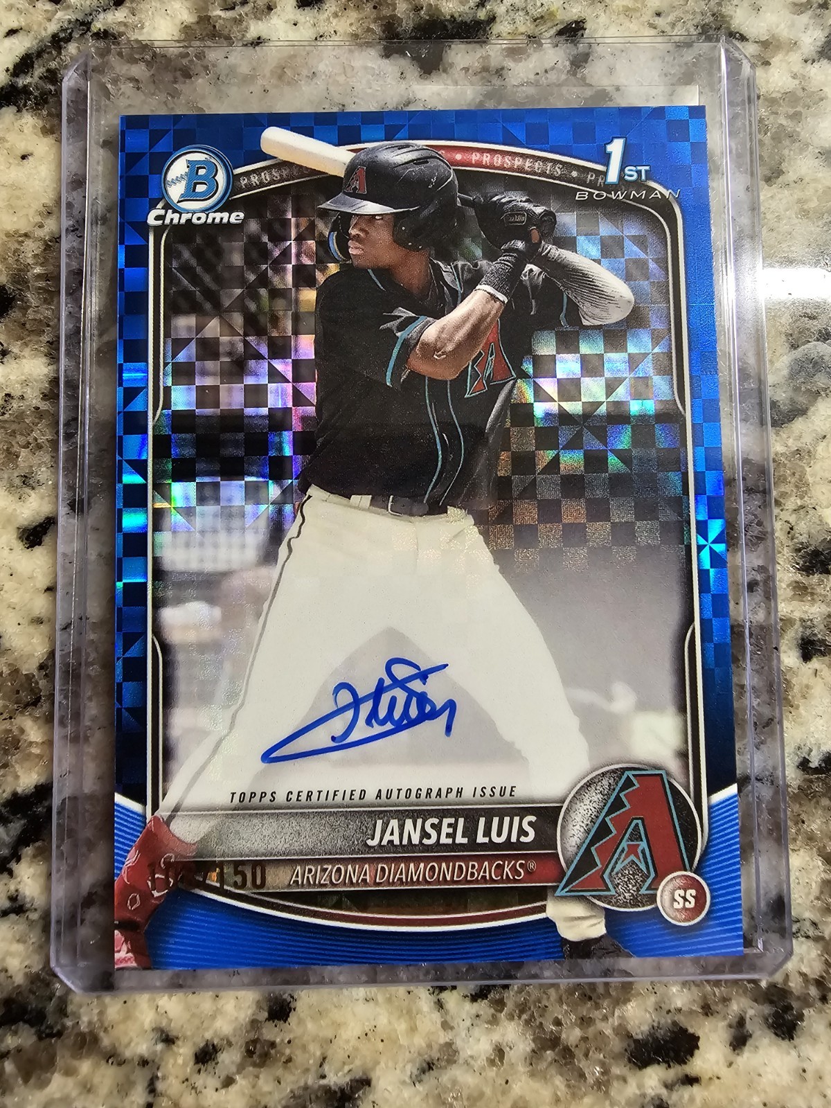 2025 Bowman Chrome Jansel Luis #CPA-JLU Blue 1st Xfractor Auto /150 SP 