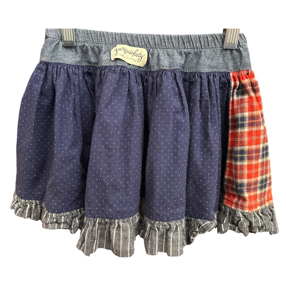 Falda Persnickety Niñas Talla 5 Años Patchwork Volantes Colorida Caprichosa Foto 3 de 4