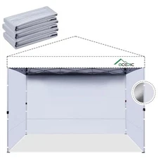 Instant Canopy Tent Sidewalls with Silver Coating for 10x10 Canopy Tent, 300D 
