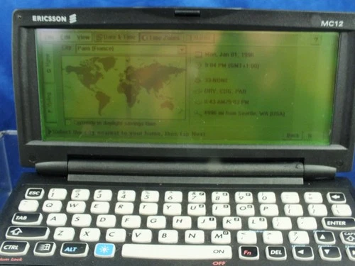 Ericsson MC12 Mobile Companion Portable Pocket Pc Vintage PDA HINGE CRACKED