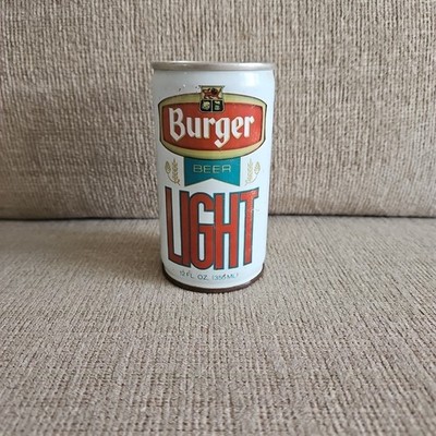 Vintage 1970 Burger Beer Light Hudepohl Brewing Empty Pull Top Beer Can