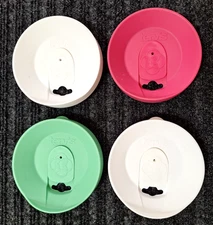 Tervis Tumbler 16oz Travel Lid's with Slider Pink Green White Lot Of 4 Genuine