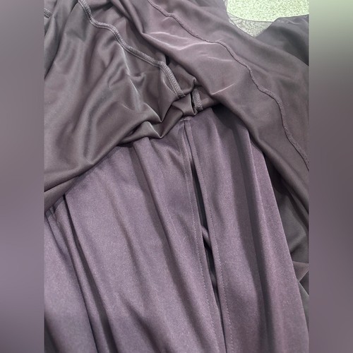 Adrianna Papell aubergine verziertes 3/4 Ärmel gerafftes Abendkleid Größe 8 - Bild 6 von 14