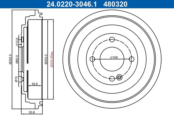 2X Bremstrommel Hinterachse FüR Hyundai KIA Accent IV Stufenheck I20 Active II-image