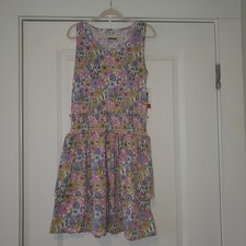 Epic Threads All Over Floral Print Dress Big Girls L Pink Ruffle Dress, NWT