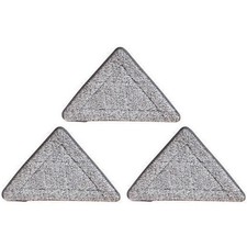 3Pcs Durable Grey Mop Head Refills Triangle Fibre for Floor Cleaning