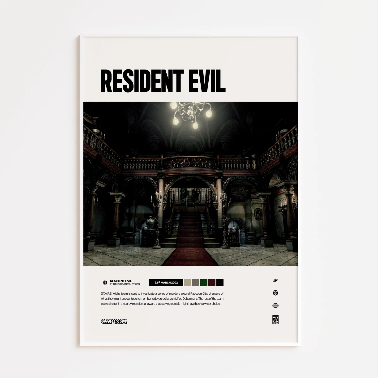 Resident Evil (2002) Video Game Art Poster