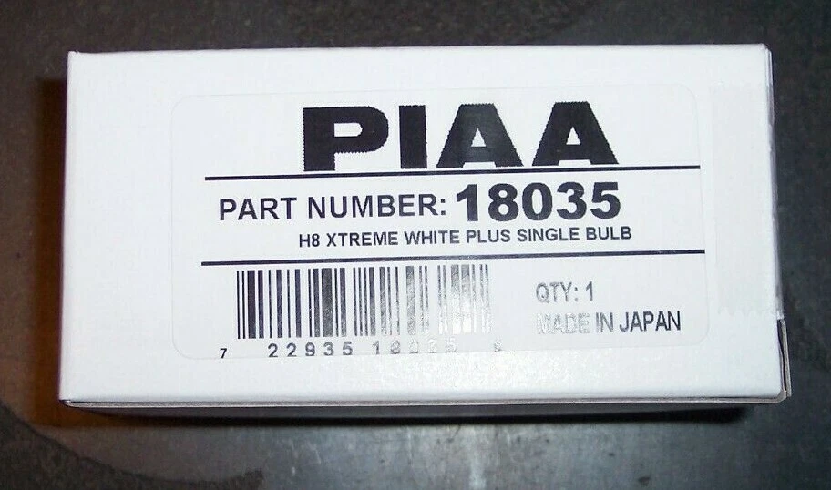   PIAA 18035 H8 Xtreme White Plus Halogen Bulb Fog Headlight Light Free Ship - Image 2 of 4