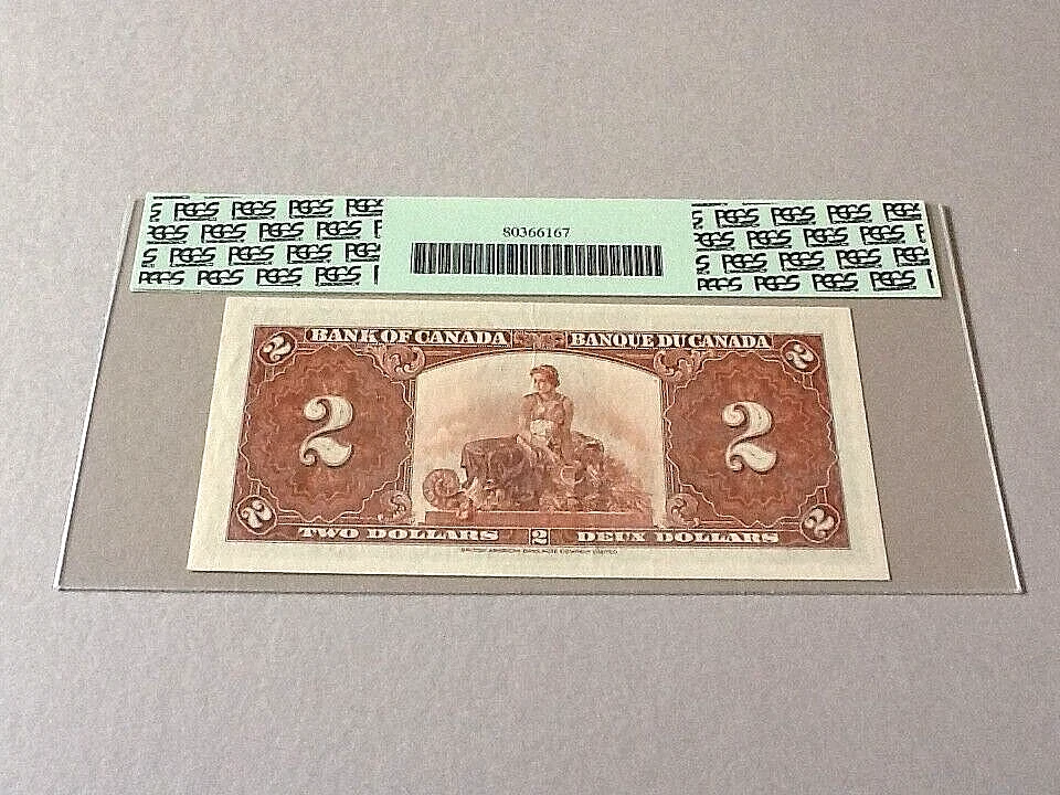 Canada 2 Dollars BC-22b 1937  PCGS 58 PPQ - Image 3 of 4