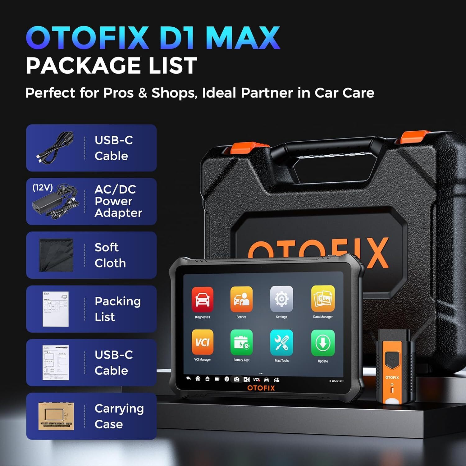 2025 OTOFIX D1 MAX Bidirectional OBD2 Scanner Coding Full System Diagnostic Tool