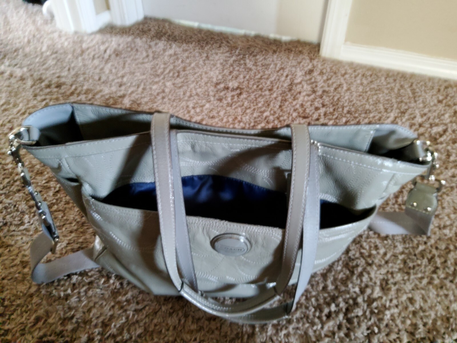 Coach Large Leather Multi-function Purse Briefcas… - image 3