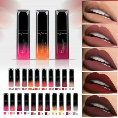 Pudaier Long Lasting Liquid Lipstick Waterproof Matte Velvet Lipgloss Make Up