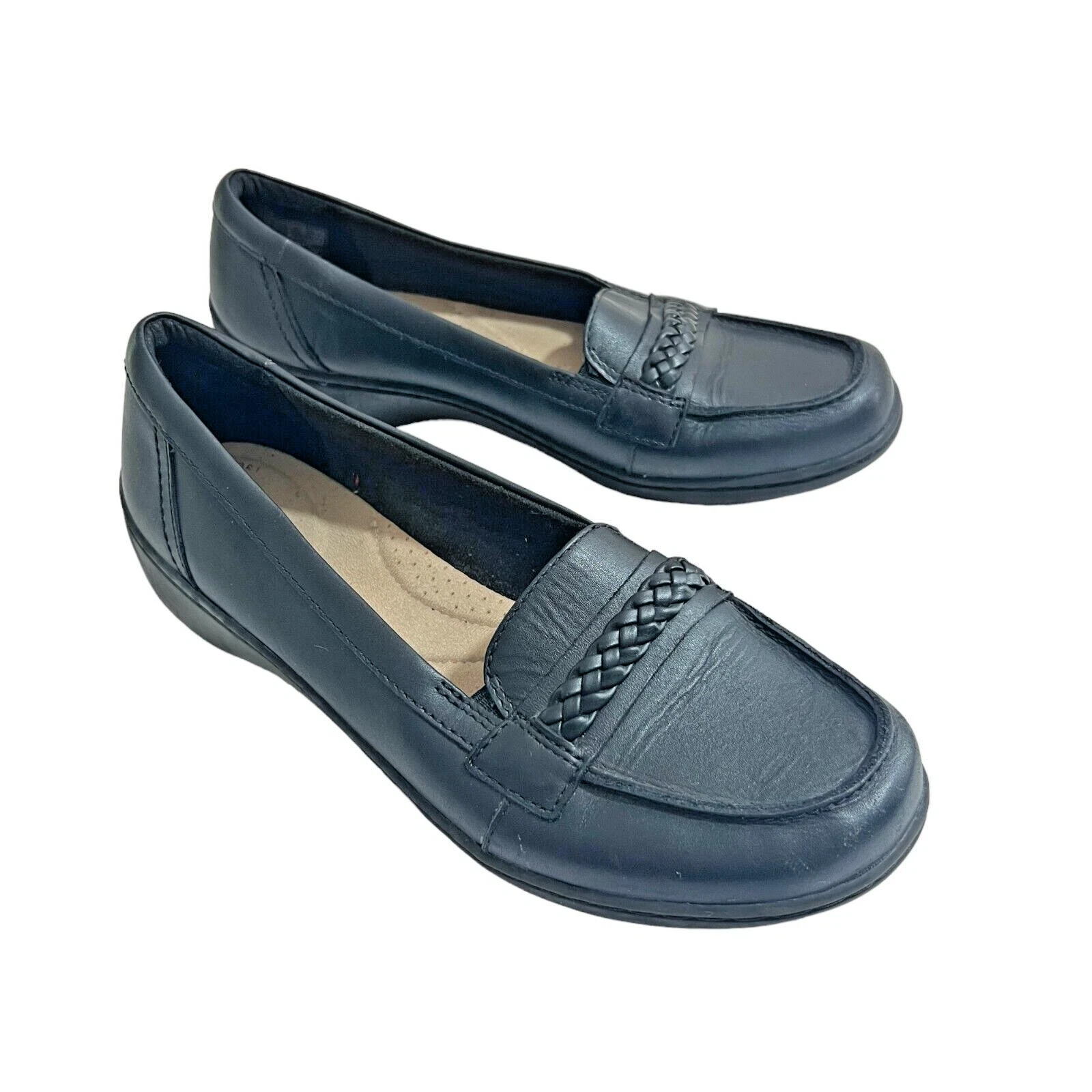 Mocassini slip on Clarks Collection Cora Viola pelle nera donna taglia 8M
