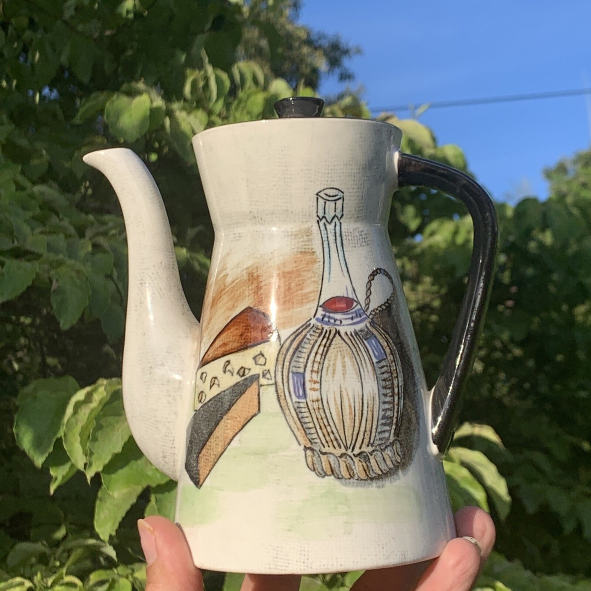 Vintage Capri by Royal Sealy Japan Ceramic Coffee Pot Japan Carafe