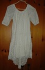 Girls Size 12 White Woven Herringbone Dress,My Michelle, Lined,Short Sleeve — photo 1