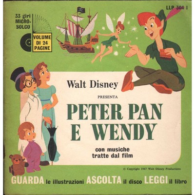 Walt Disney Vinyl 7'' 45 Runden Peter Pan Und Wendy / Disneyland - LLP304 Neu