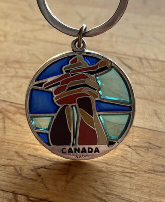 Snowcap Silver Tone Red Canada Flag Maple Leaf Keychain