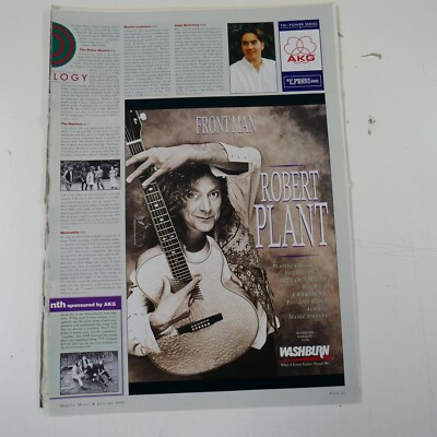 21x30cm magazine cutting 1994 WASHBURN , ROBERT PLANT