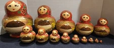 Hand Painted Nesting Russian Dolls Set Matryoshka Decor (14) Wow!