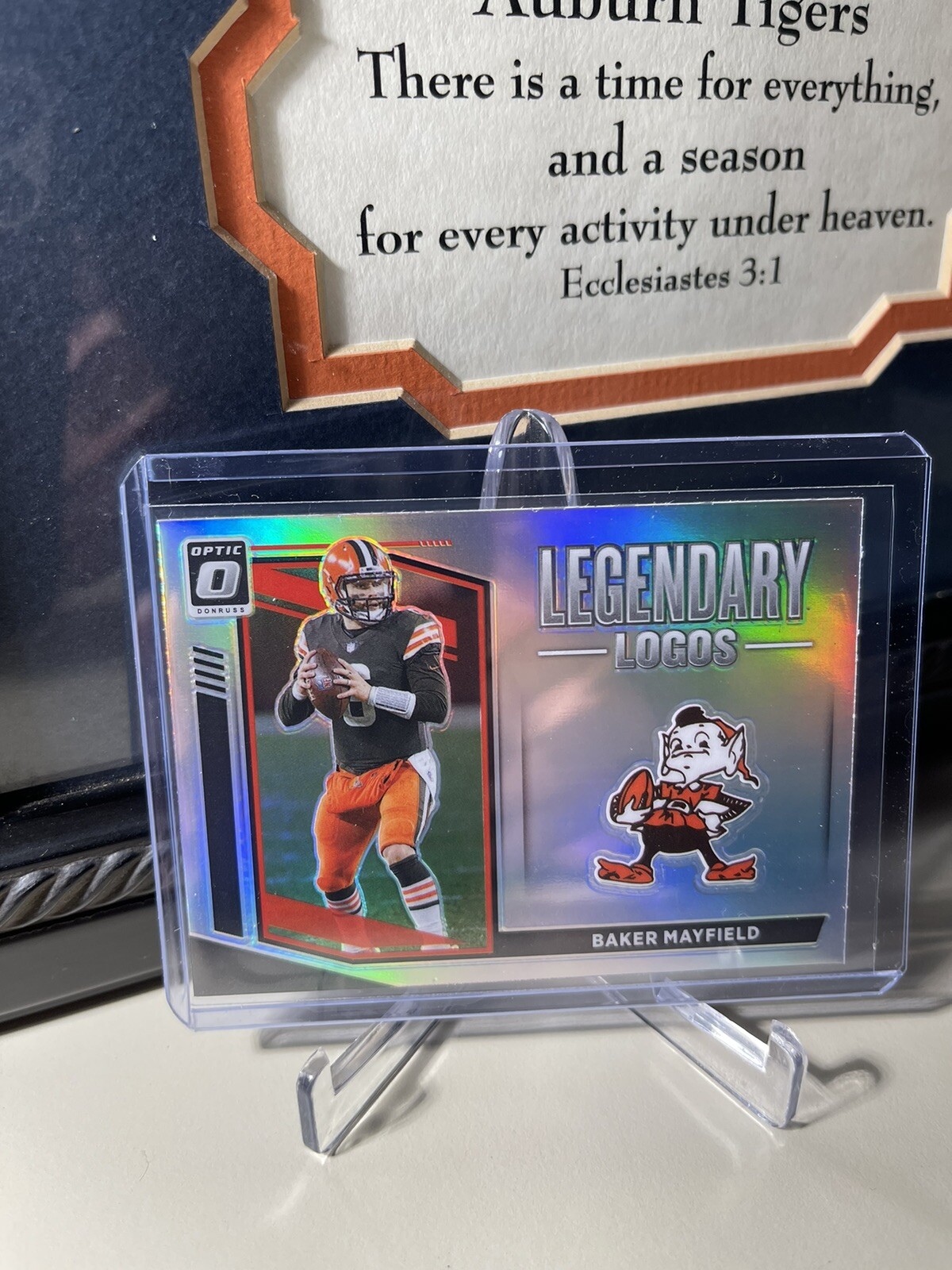 2021 Panini Optic Baker Mayfield LEGENDARY LOGOS INSERT #LL-4 Cleveland Browns