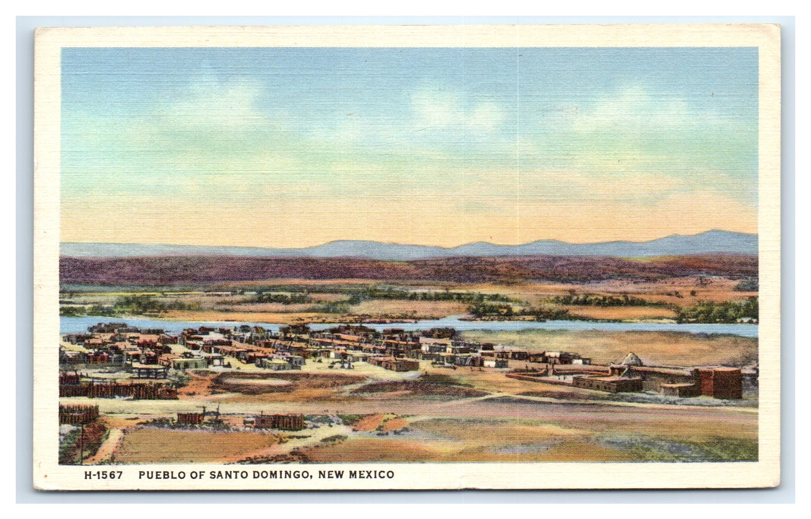 SANTO DOMINGO, NM Postcard PUEBLO OF SANTO DOMINGO NEW MEXICO eBay