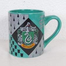 Harry Potter Slytherin House Crest 14oz Ceramic Coffee Cup Tea Mug Gray Green