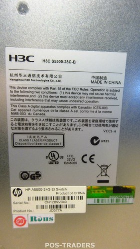 H3C S5500-28C-EI HP JD377A 24-Port Gigabit Managed Switch INCL LSPM1CX2P MODULE - Bild 4 von 4