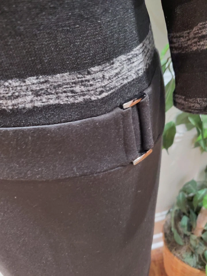 Vestido para mujer Evan-Picone negro poliéster cuello redondo manga larga hasta la rodilla 16 Foto 4 de 4