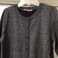 Modcloth SPARKLE THREADS SWEATER Women's Multicolor Button Up Sweater Sz LG EUC