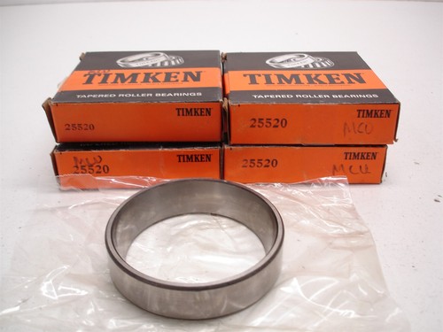 4 NEUE TIMKEN 25520 KEGELROLLENLAGER RENNSCHALEN 3,265" od x 0,750" BREIT