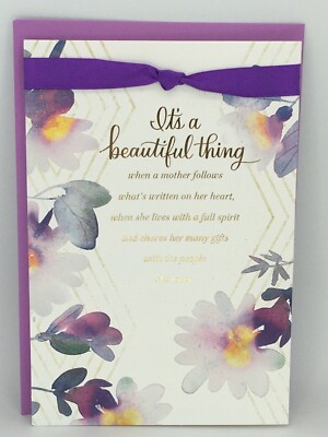 Hallmark Mother's Day Card ANY MOM Someone Special Friend FAMILY Flowers 8x5.5
