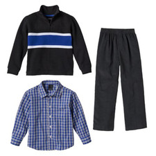 NWT Boys 6 VAN HEUSEN 3pc Set Sweater Button Front Long Sleeve Pants