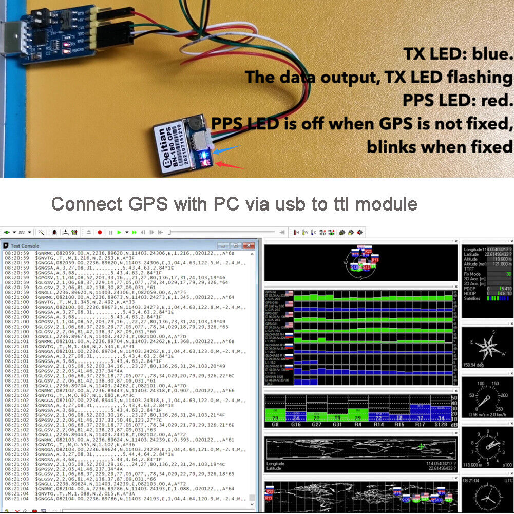 Módulo de GPS Beitian GNSS com antena, UBX, asa fixa, aviões FPV, avião RC,  BE-180, BE-220, BE-280, BE-880 - AliExpress