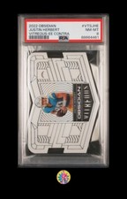2022 Panini Obsidian Justin Herbert Vitreous Electric Etch Contra /7 SSP PSA 8