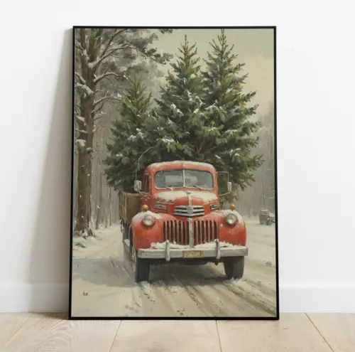 Art Enthusiast’s Delight: Winter Christmas Oil Painting Decor