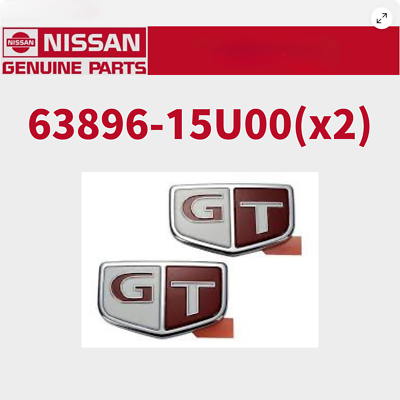 NISSAN Genuine Skyline R33 GTS-T Side GT Fender Emblem 2-SET 63896 