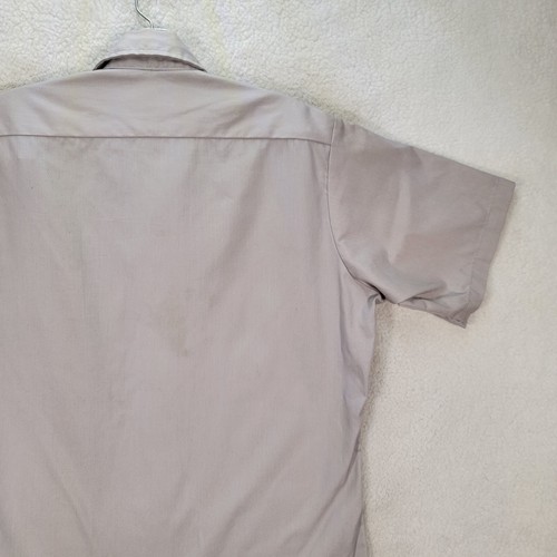 Vtg Hanover Military Division Gray Shirt Mens Collar Button Uniform FLAW Size M - Picture 19 of 23
