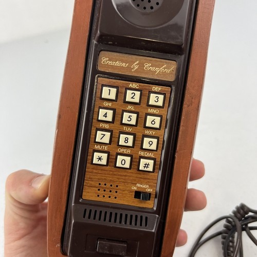 RARE VINTAGE 1986 CREATIONS BY CRANFORD DECOY MALLARD DUCK WOODEN PHONE WORKS - Picture 9 of 9
