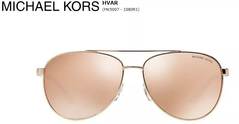 NEW MICHAEL KORS MK5007 1080R1 WHITE AVIATOR PINK ROSE GOLD MIRROR