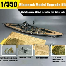1/350 German Battleship Bismarck Wooden Deck w/Metal Chain for Tamiya 78013
