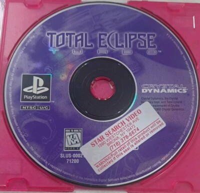 Total Eclipse Turbo (Sony PlayStation 1, 1995) Game - Disc Only ...